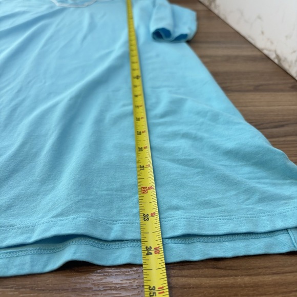 Coolibar Oceanview Tunic Sheath Dress UPF 50 Womens M Aqua Blue Beach Swim Cover - Picture 8 of 8